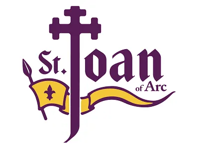 St. Joan of Arc art branding church cross design flag france french graphic design hero illustration illustrator logo saint saints school spear vector
