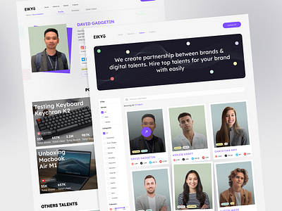 Eikyo - Talent Management Website design landingpage management talent management website ui ux website