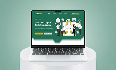 High-Fidelity Web Design for a Digital Marketing Agency agency design digital marketing graphic design marketing uiux uiux design web design website website design