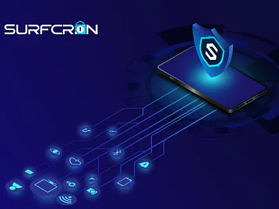 Surfcron VPN Logo Design – Secure, & Tech-Inspired Brandin branding encrypted logo logo design