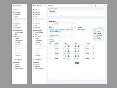 Manage School - Calendar - Schedule app branding calendar design graphic design illustration logo manage schedule school typography ui ux vector website