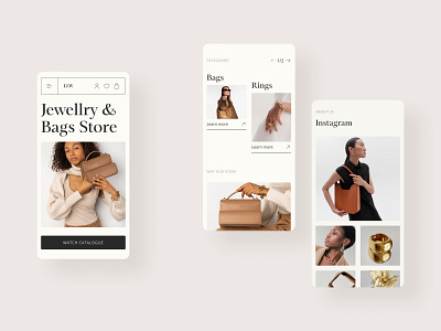 E-commerce Bag Store. Redesign Concept — 04 bags fashion mobile ui ux ui webdesign