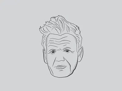 Gordon Ramsay @linescurveshapes adobe adobe illustrator chef gordon ramsay design fan art gordon ramsay graphic design hells kitchen icon illustration vector vector art vector illustration
