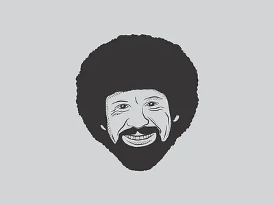 Bob Ross @linescurveshapes adobe adobe illustrator bob ross design fan art graphic design icon illustration vector vector art vector illustration