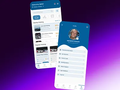 Smart Parking App UI Design car park app car park app ui design car parking app smart car park app