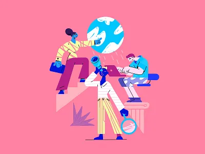 Explore 🔎 2d animation explore illustration illustrator motion design motion graphics