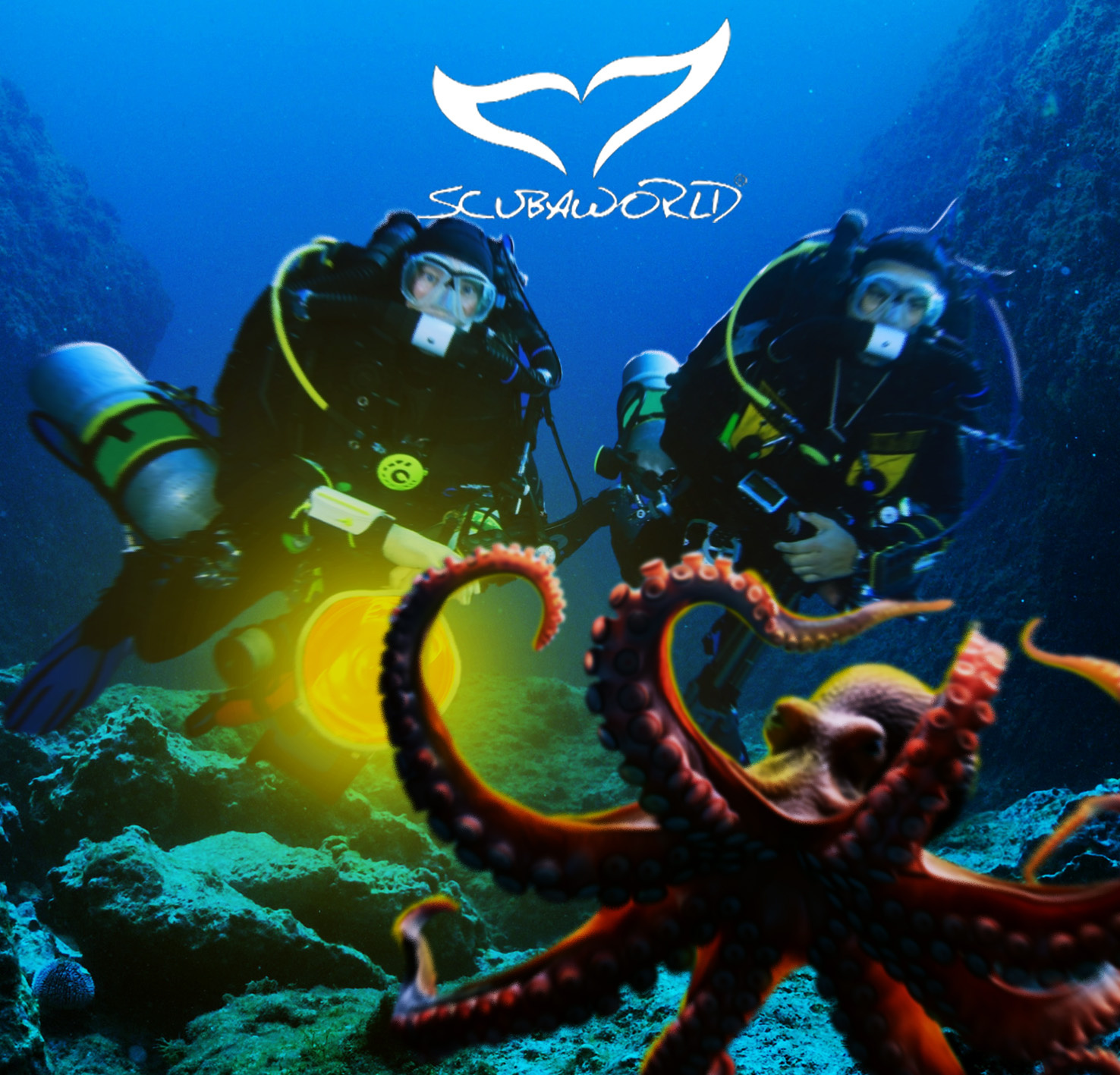 Diving with friends 3d brand branding design graphic design illustration photoshop sociak