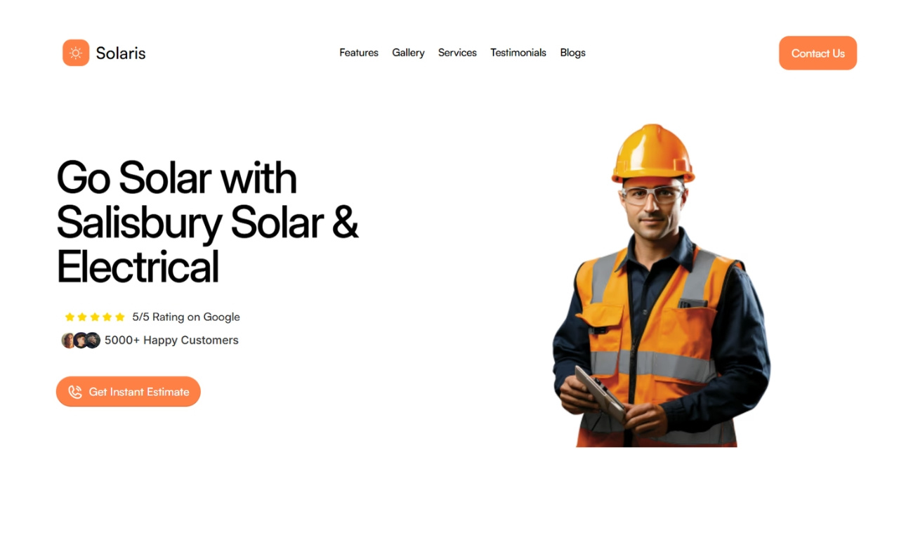Solar Energy Framer Template figma to framer framer framer developer minimalistic modern website solar energy web design web developement