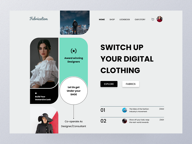 A Custom clothing website landing page UI by Design Space for Design ...