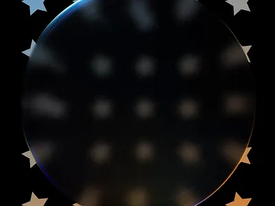 Glass Lens Animation | 3D Glass 3d aftereffects animation black clear color glass graphic design material motion graphics rainbow special effects star