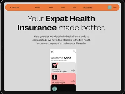 Healthlia Website design health insurance logo ui ux website
