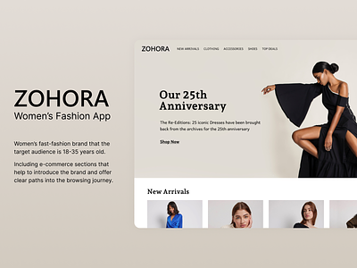 Fashion Brand for Women design e commerce fashion homepage ui web design
