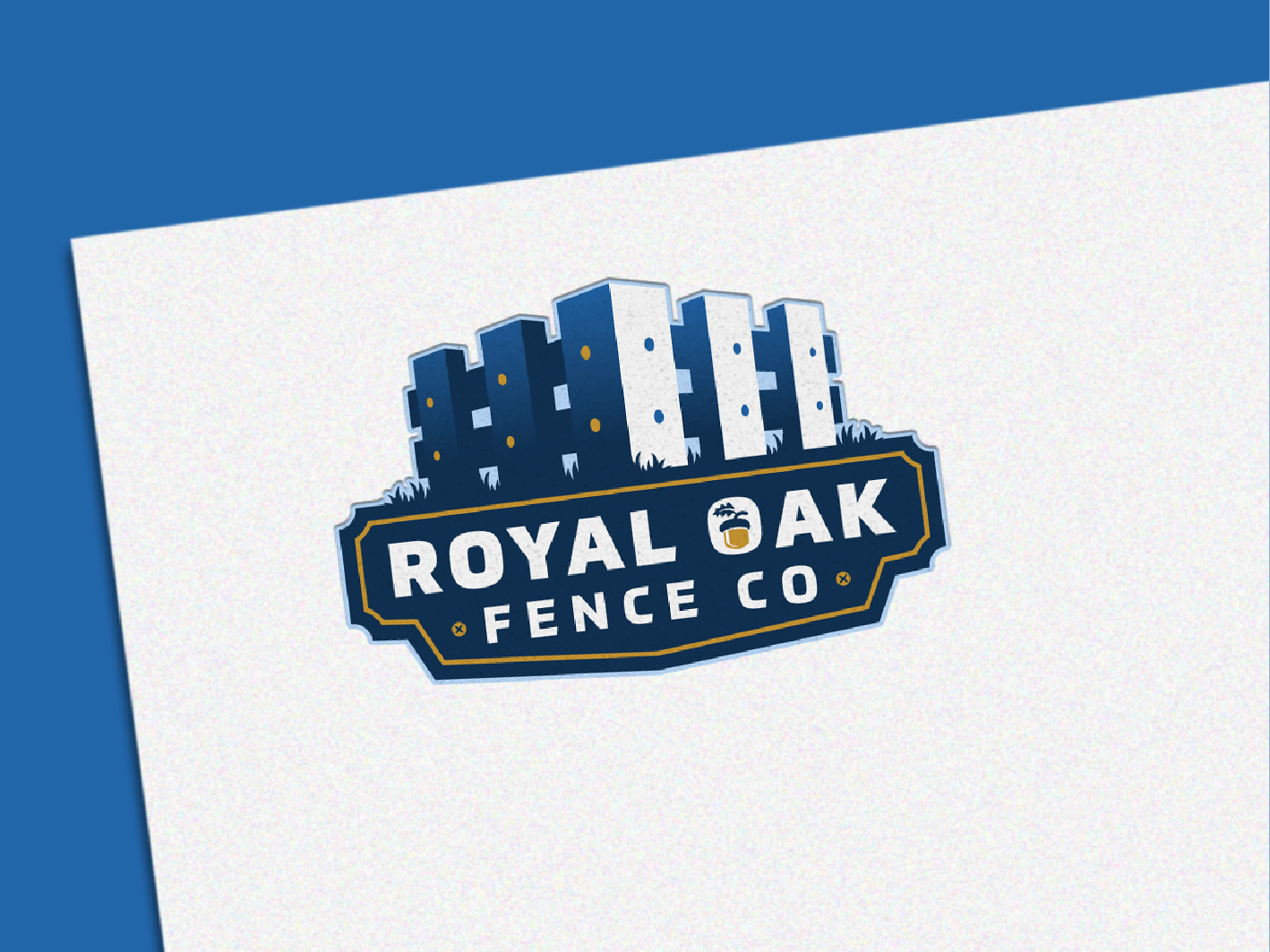 Royal Oak Fence Co 99designs brand identity branding fence logo logo