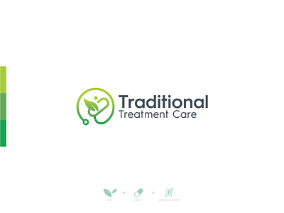 Traditional Treatment Care Logo agency branding care concept designprocess happy healing health human identity leaf logo logoconcept logodesign logomark logoprocess mark minimal traditional treatment