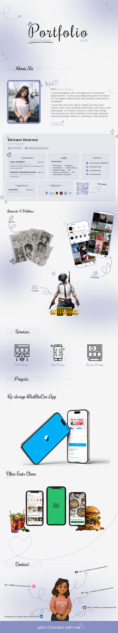 My Portfolio app branding creative design designer figma illustration logo personal portfolio portfolio typography ui uiux ux vector