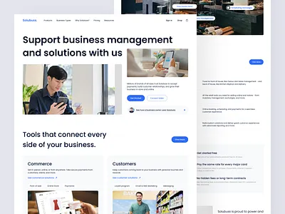Solubuss - Landing Page business business website clean website landing page minimalist minimalist website modern uidesign user interface userinterface web design website