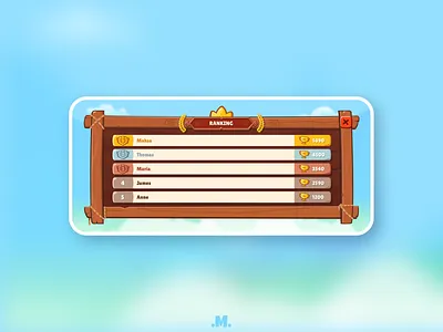 Leaderboard 2d 2dart cup game gameui gui illustration leadership mobilegame ranking ui