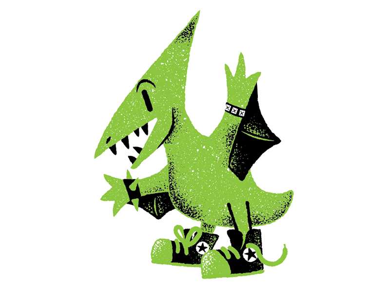 Pterodactyl by James Olstein conceptual conceptual illustration dinosaur editorial editorial illustration illustration james olstein james olstein illustration james olstein.com pterodactyl punk texture vector