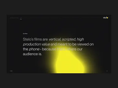 Stelo Stories animation clean design minimal typography ui ux web design