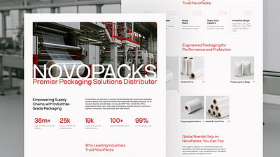 NovoPacks design minimalism website red websitedesign ui ux uxui web web design webdesign
