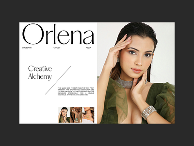 Orlena - Jewelry web design beauty e commerce ecommerce fashion figma gold homepage landing page landingpage typography ui ui design ux web web design webdesign website website design