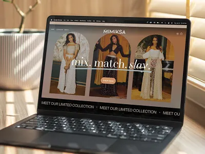 MIMIKSA Website beauty branding dresses fashion indian logo design skirts website design