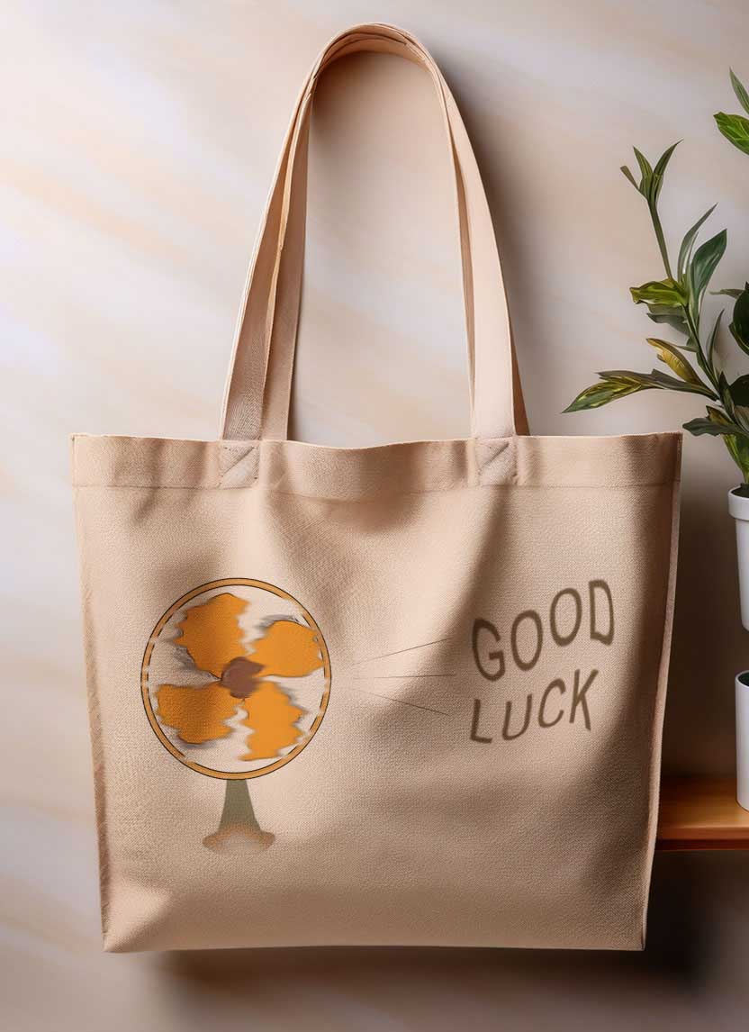 LUCKY VENT design illustration logo tote bags