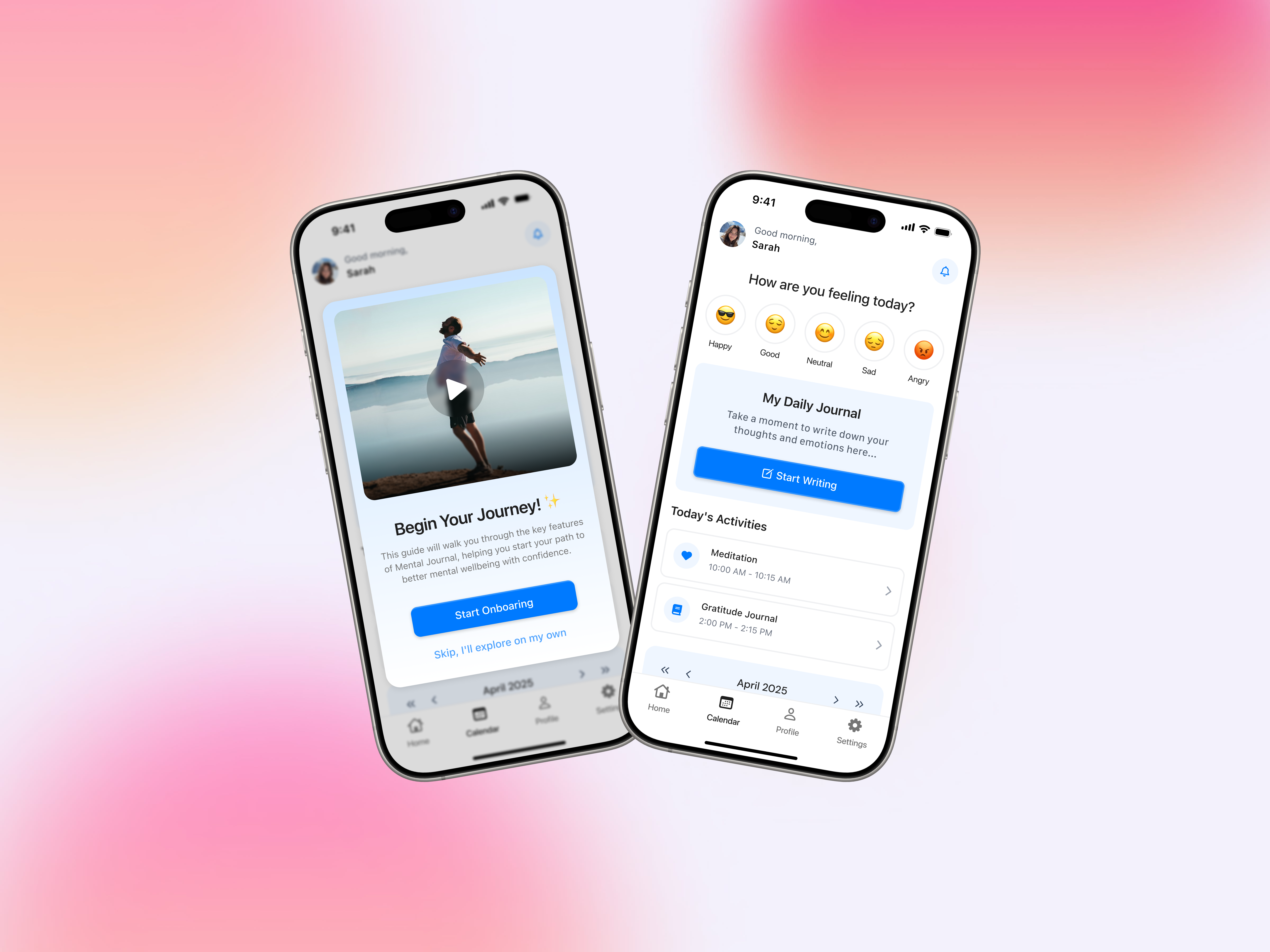 Wellness App Design for IOS 2025 aesthetic app cleanui dailyui emotionaldesign figmadesign healthapp ios product design ui userexperience ux uxdesign