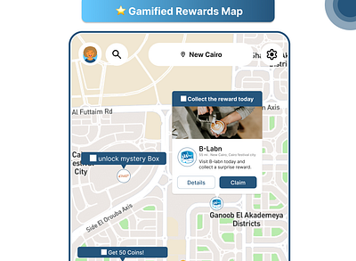 Gamified Rewards Map figma gamified map map mobile app reward map ui ux