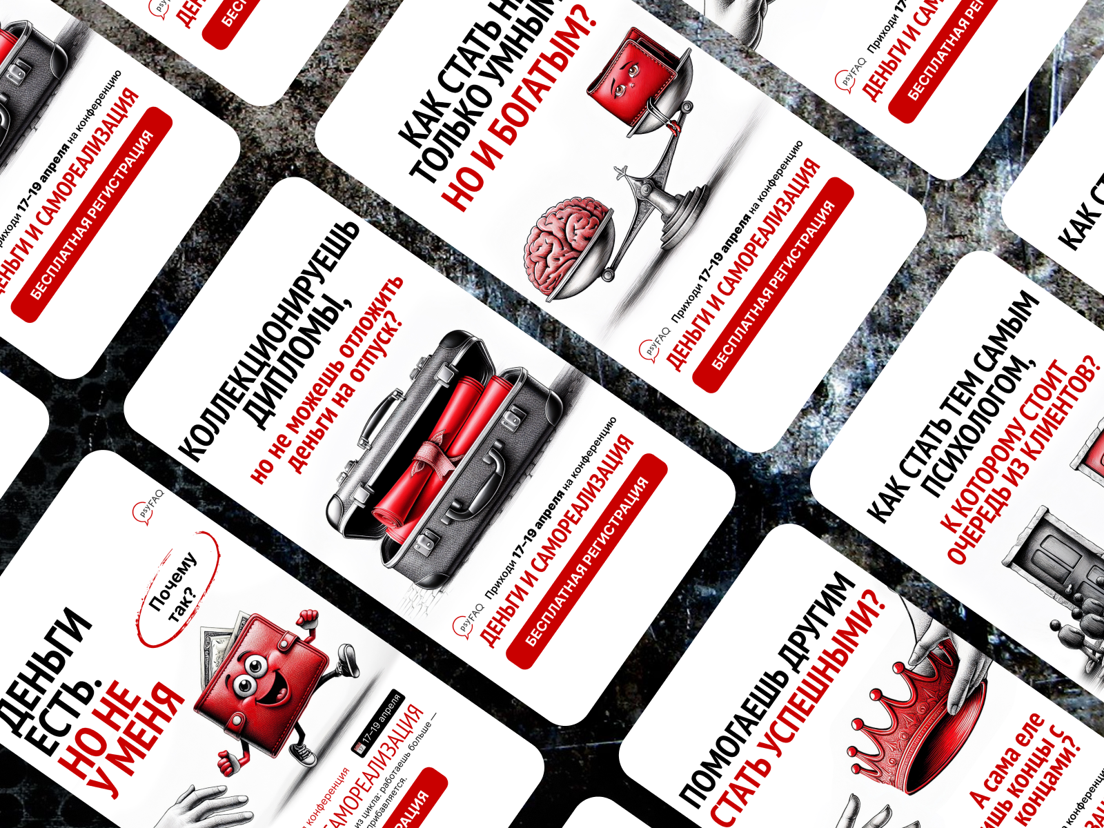 Дизайн постов и сторисc PsyFAQ banner creo design graphic design illustration instagram