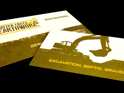 Hatter Creek Earthworks Logo / Business Card branding business card design graphic design illustration logo logo design typography vector