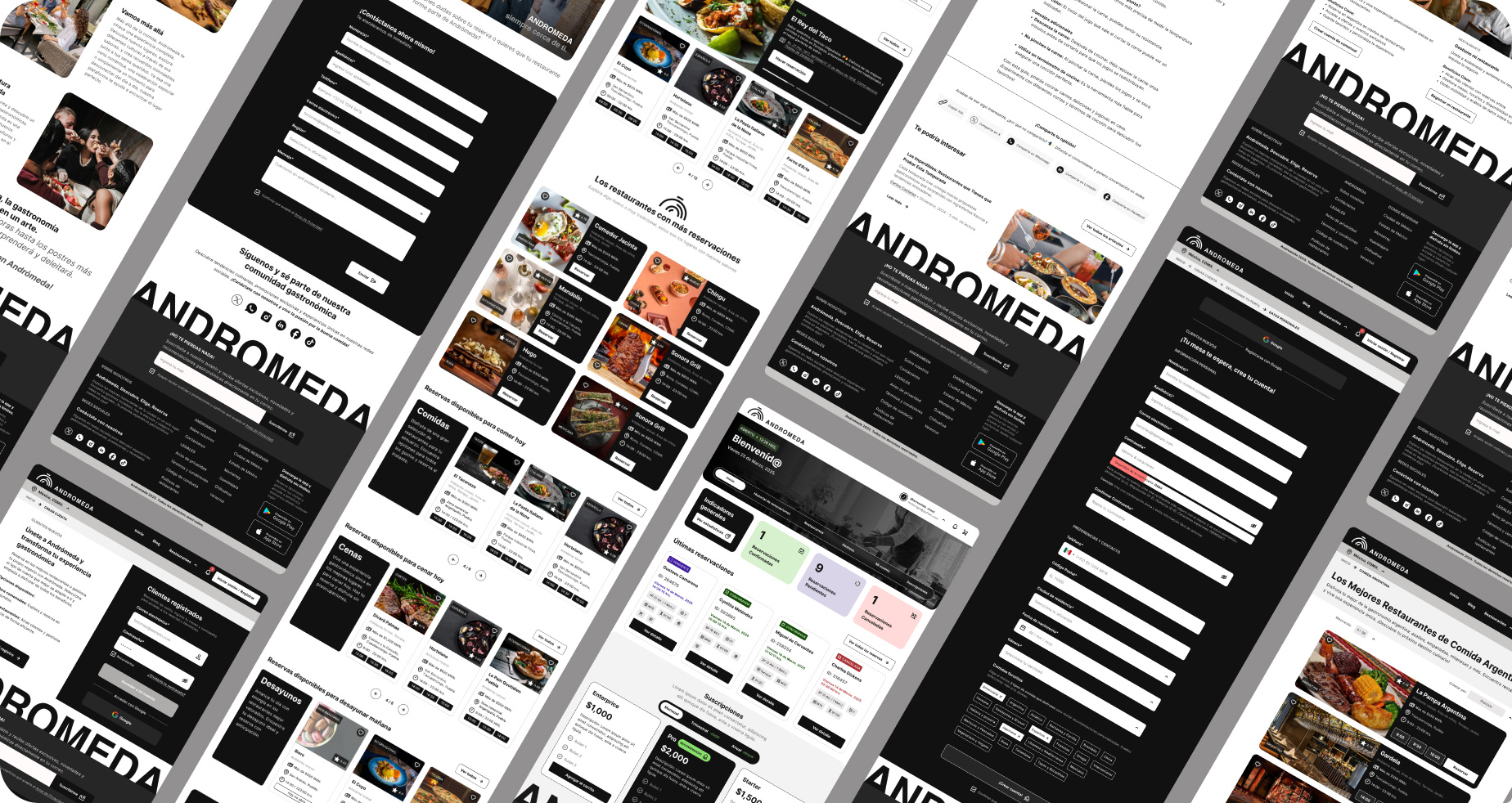 Andrómeda animation app branding graphic design motion graphics ui website