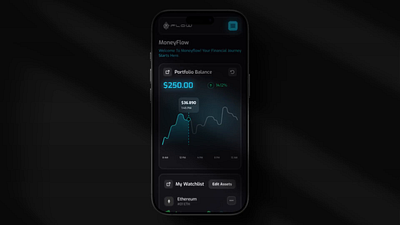 Intuitive Web3 Portfolio Builder animation app animation blockchain app blue crypto wallet dark design dashboard defi defi wallet finance app money app motion graphics revolut swap swapper ui ux wallet web3 web3 app