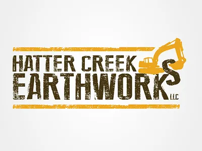 Hatter Creek Earthworks Logo branding design graphic design illustration logo logo design typography vector