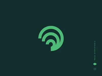 Fiddlehead Fern botanical logo brand identity clean logo eco branding fern logo graphic design line art logo design logo mark minimal logo modern logo monoline logo natural logo nature logo organic branding plant logo simple logo symbol design visual identity