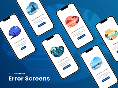 Error Screens design mobile ui ux