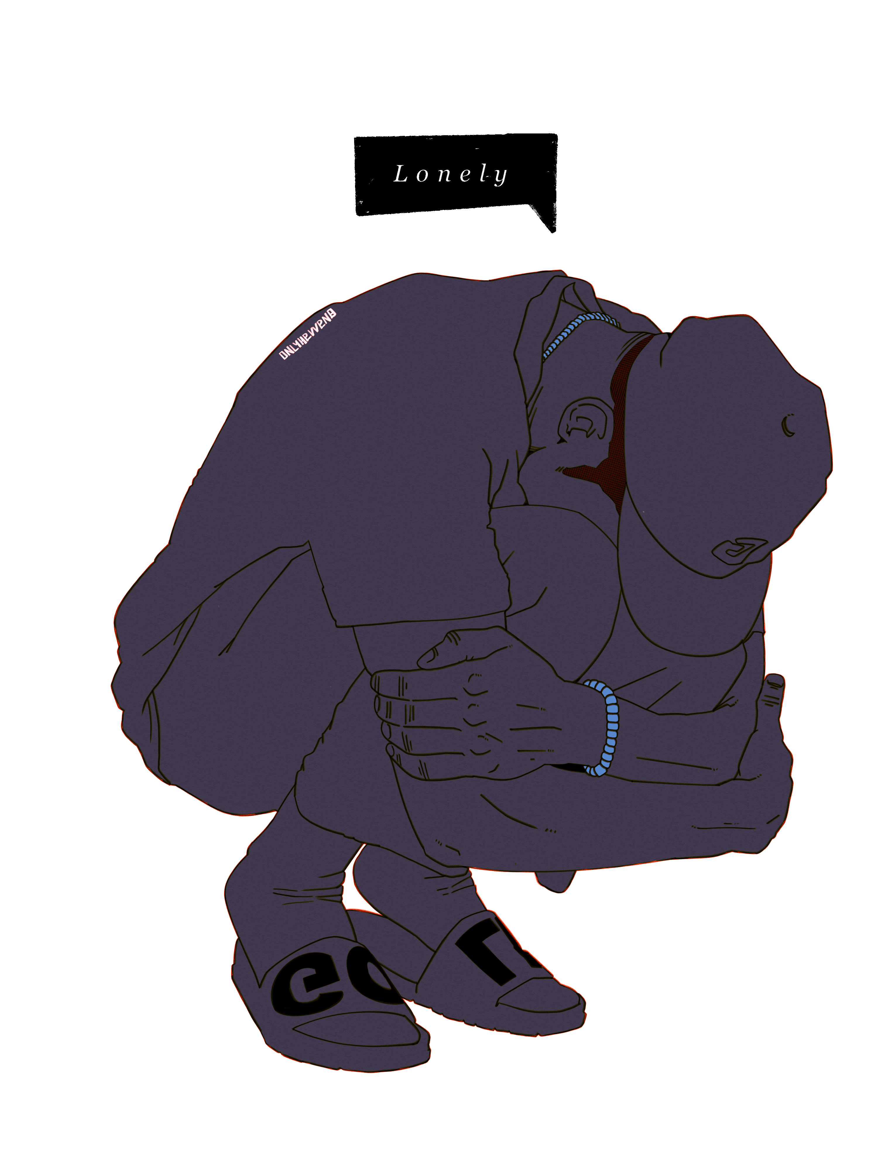 Lonely design graphic design hip hop illustration ipad pro procreate