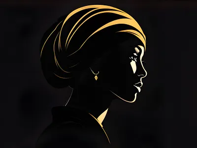 Silhouette of a Tanzanian Woman in Traditional Dress Headwrap cultural identity