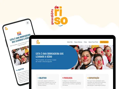 Guardiões do Riso - Redesign Responsivo desktop mobile redesign responsive ui design ux design