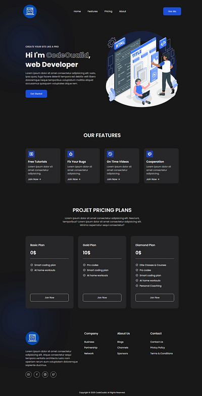 Portfolio Template branding css html portfolio template ui website