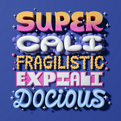 Superduper 3d foreal illustration lettering