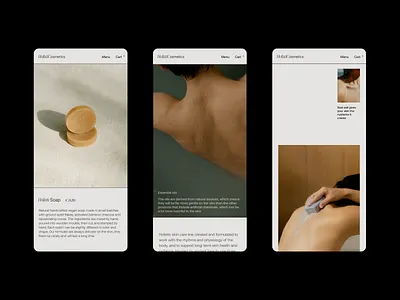 HolistiCosmetics Issue 107 e commerce layout minimal minimaldesign mobile mobile design product page responsive shop ui ux web webdesign