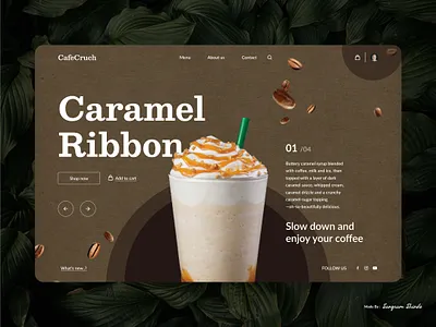 Cafe Hero Section UI Design appdesign booking cafe design hero herosection ui uiux uiuxdesign ux web website websiteui