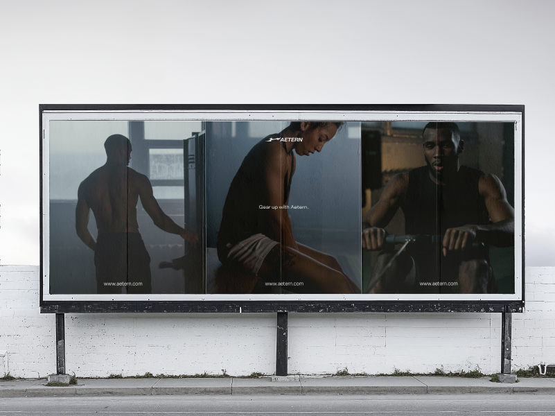 Aetern - Gym Apparel Brand Identity aesthetic apparel brand identity branding chrome design fashion graphic design gym logo metal