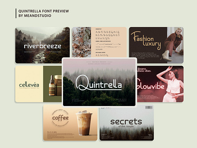 Quintrella – A Modern Organic Typeface by Meandstudio color