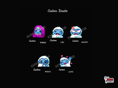 Custom Twitch Emotes cartoon design emoji emote emotes illustration twitch twitchemote twitchemotes