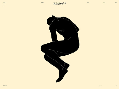 RE: Birth* abstract composition concpetual illustration design figure figure illustration illustration laconic laying lines man man illustration minimal poster typography