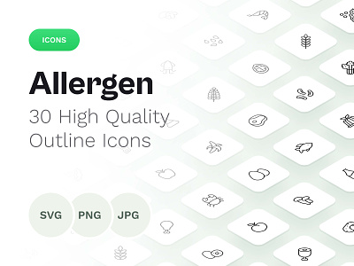 Allergen • Icon Pack abalone allergen apple beryl design icon kiwi outline pack ui