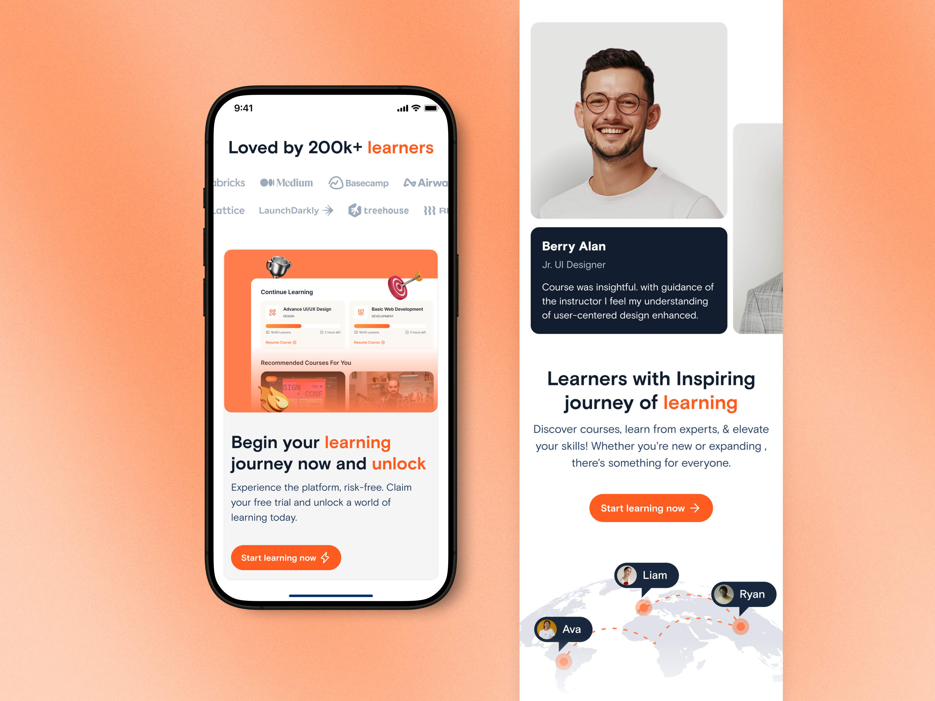 Example of Ed Tech & E Learning Platform UI/UX 