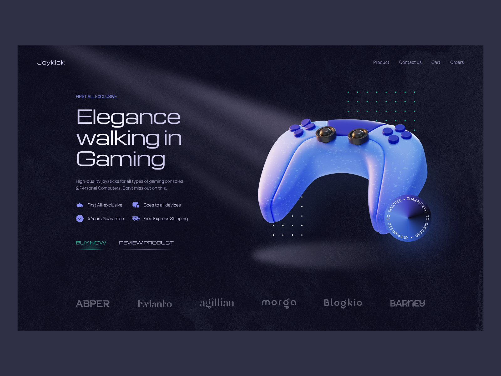 Gaming Joystick Product site by on Dribbble